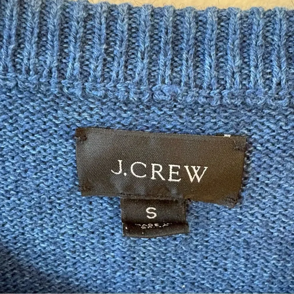 J Crew Cotton-wool colorblock crewneck sweater